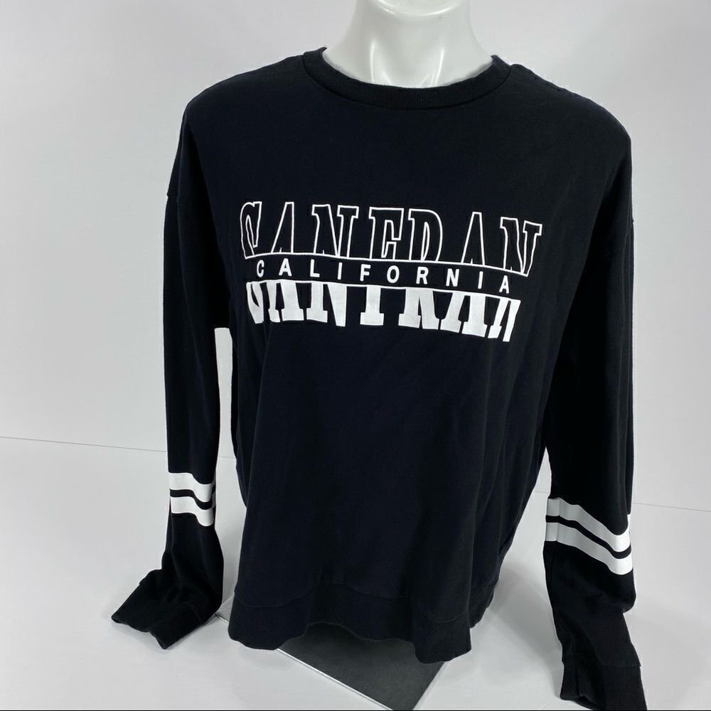 Divided H & M San Fran California Black Long Sleeve Shirt L